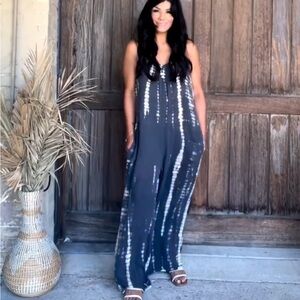 NWT Vici for Promesa tie dye Lounge Jumpsuit